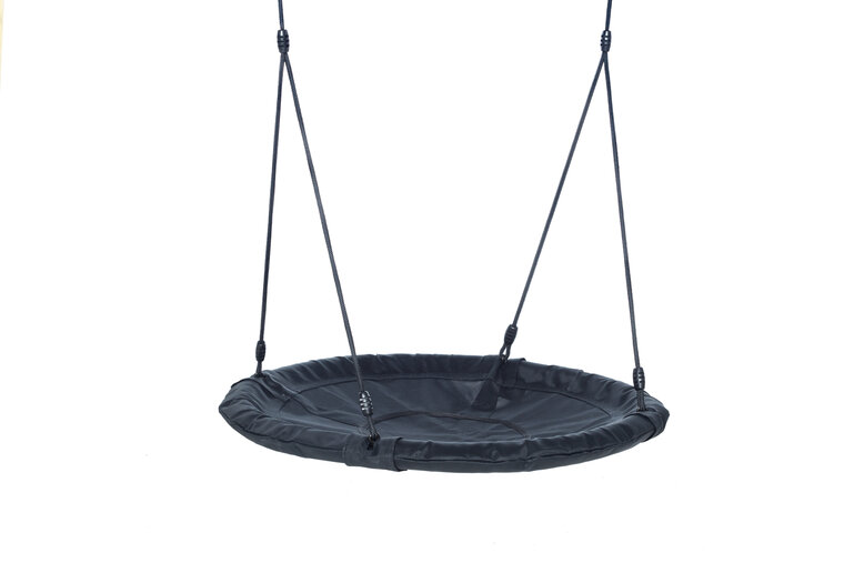 Nestschommel 100 cm diameter zwart - verstelbaar tot 250 cm hoogte