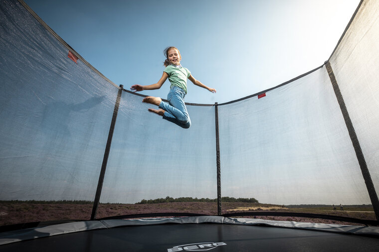 Berg Favorit trampoline 330 cm met veiligheidsnet comfort grijs