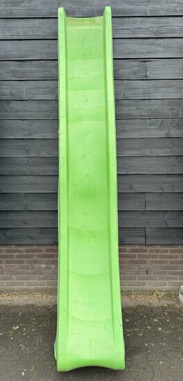 (2dekans)Glijbaan  tsuri met golf 300 cm met wateraansluiting - H1500 Appelgroen