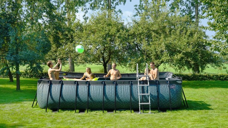 Zwembad Exit Frame Pool 5.4X2.5X1.22M (12V Cartridge Filter) Timber Style