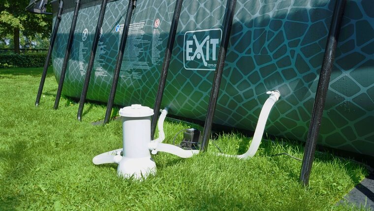 Zwembad Exit Frame Pool 5.4X2.5X1.22M (12V Cartridge Filter) Timber Style