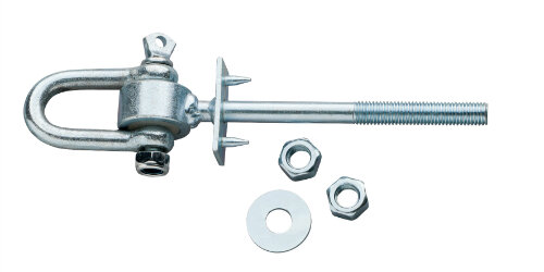 Schommelhaak M12x135 verzinkt veiligheid met harpsluiting