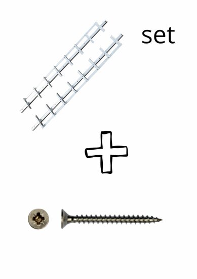 Draaibare lamellenschutting RVS 220 cm + spaanplaatschroeven VZK 3,5x16 mm (200 stuks)