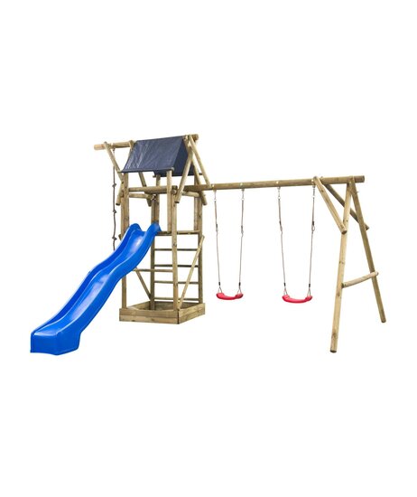 Houten Speeltoestel schommel Niels - Blauw