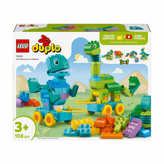 LEGO DUPLO 10451 3-in-1 Dinosaurussen op Wielen