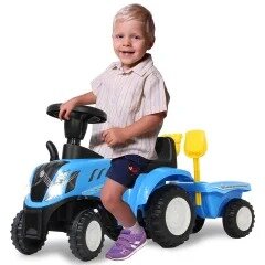 Looptractor New Holland T7 met aanhanger blauw 2-in-1