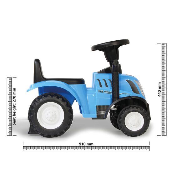 Looptractor New Holland T7 met aanhanger blauw 2-in-1