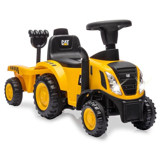 Looptractor Caterpillar Tractor met Aanhanger Geel 2in1