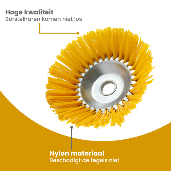 Nylon onkruidborstel 20cm voor bosmaaier en multitool (33cc+)