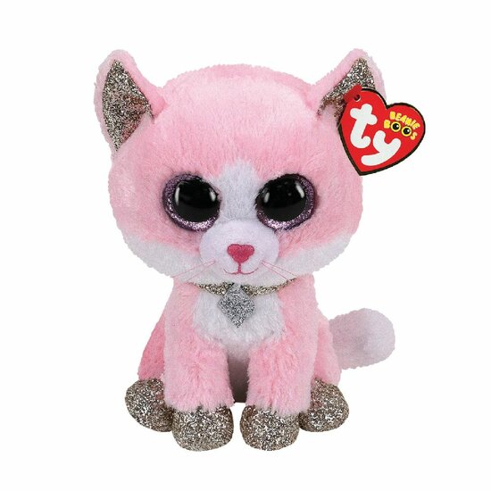 Ty Beanie Boo Fiona Pink Cat 15cm