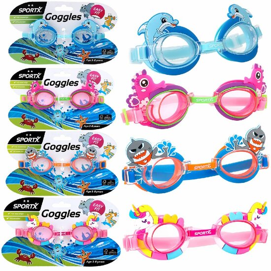 SportX Kids Chloorbril ** Animals 4 Ass.