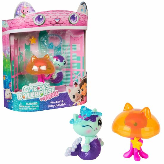 Gabby's Dollhouse The Movie Mercat+Kitty Jellyfish