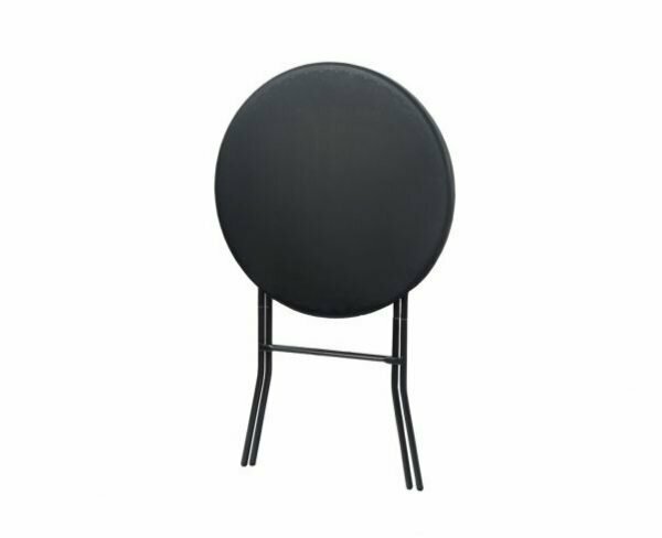 Set van 4 zwarte statafels (&Oslash;80 cm, 110 cm hoog) inclusief zwarte rokken