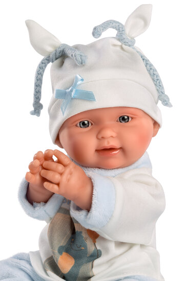 Llorens babypop Bebito jongen 26cm met kussen - vinyl badpop