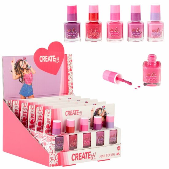 Create It! Nail Polish Color 5-Pack Disp.