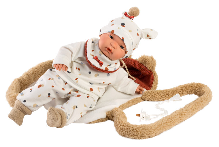 Llorens pop Jo&euml;l met draagzak - 38cm