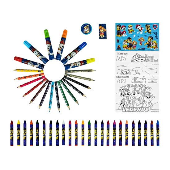 Paw Patrol Kleurkoffer 51dlg