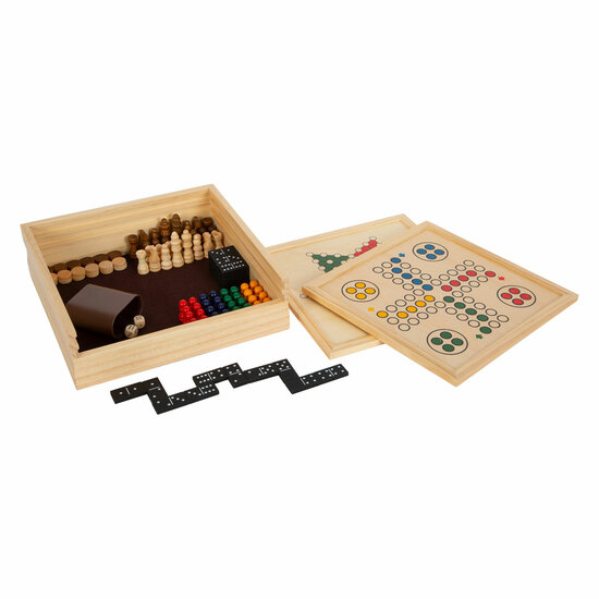 Small Foot - Houten Spellen 7 Klassiekers in Opbergkist