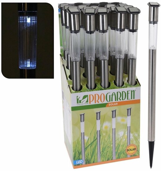 Solar tuinlamp RVS 70cm