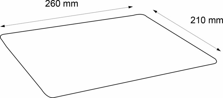 Q-Link Muismat 260x2x210mm Zwart