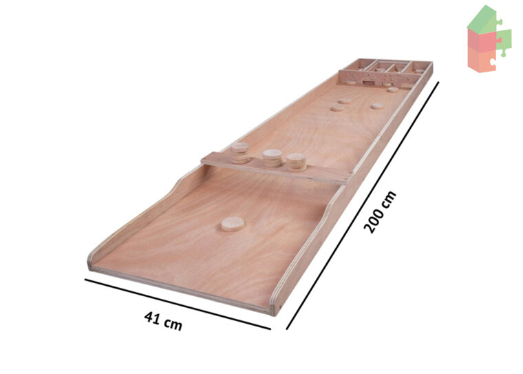 Sjoelbak Wedstrijd Met Stenen - 200X41 Cm