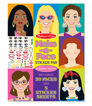 Melissa &amp; Doug  Stickerblok Make A Face