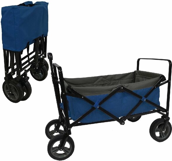 Outdoor Bolderwagen Blauw/grijs