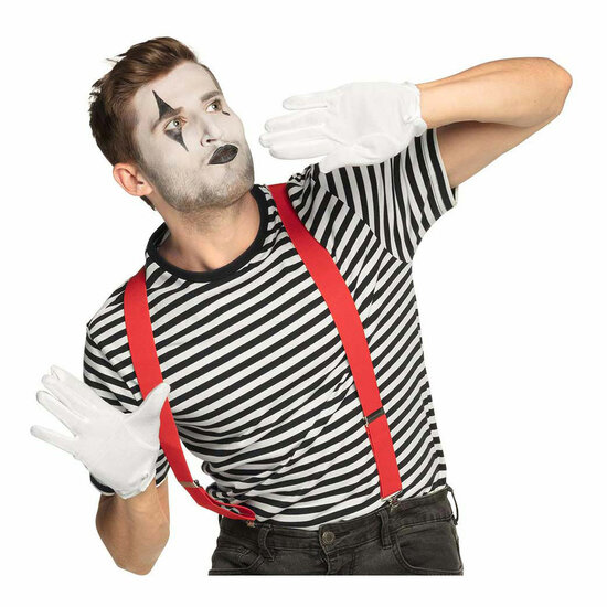 Handschoenen met Drukknop Wit XL