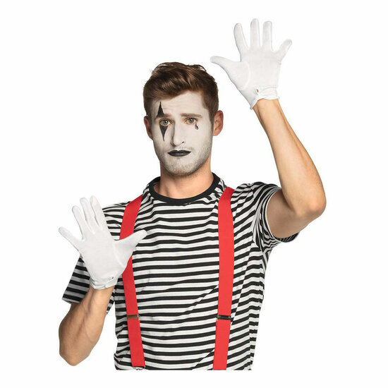 Handschoenen met Drukknop Wit XL