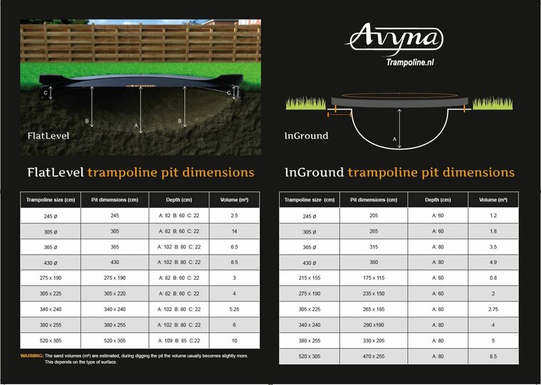 Avyna Trampoline InGround 275x190 (213) | Grijs