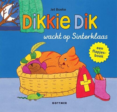 Kinderboek Dikkie Dik wacht op Sinterklaas (flapjesboek)
