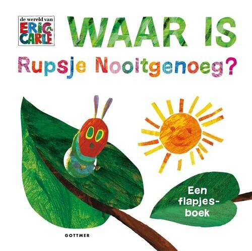Kinderboek Waar is Rupsje Nooitgenoeg? (flapjesboek)
