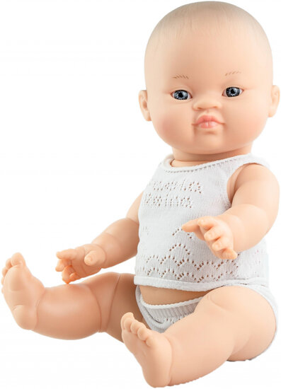 Paola Reina Gordi babypop Beltr&aacute;n 34 cm aziatisch jongen vinyl