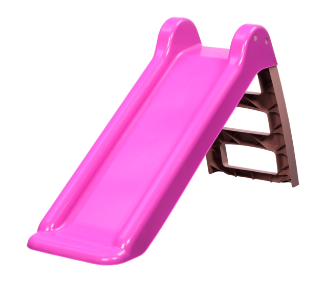 Inklapbare Glijbaan Roze met Trap &ndash; Compact Speelplezier voor Kinderen