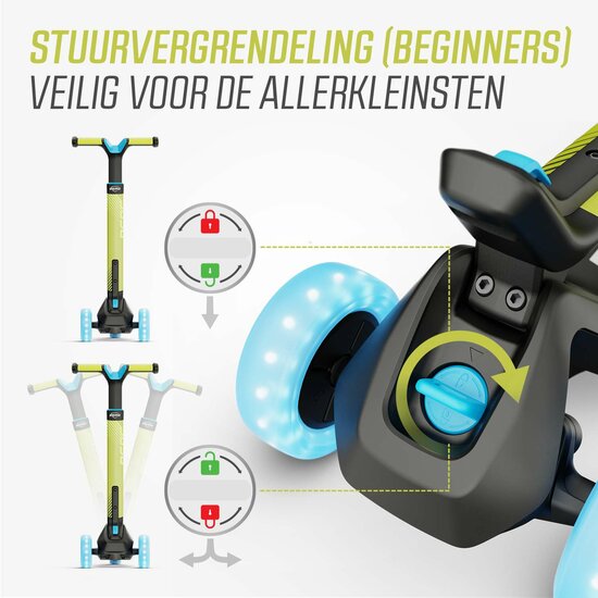 Step BERG Nexo Foldable Lights LED-deck Lime groen/blauw