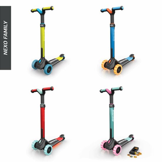 Step BERG Nexo Foldable Lights Magnet-deck Mint groen/ blauw/ roze