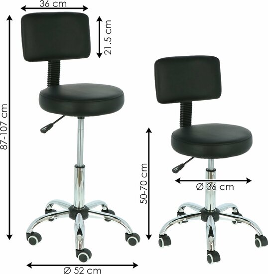 Tabouret Comfort zwart