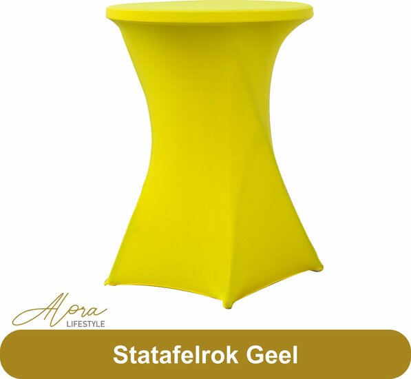 Statafelrok geel 80 cm