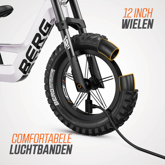 BERG loopfiets Biky Cross wit Handbrake 2-5 jaar 32 cm