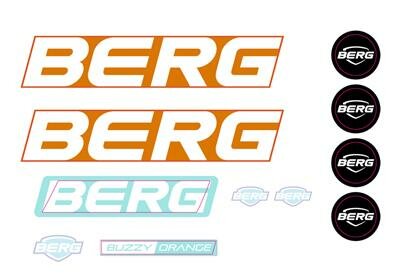 Berg Buzzy stickerset oranje - decoratiestickers voor loopauto