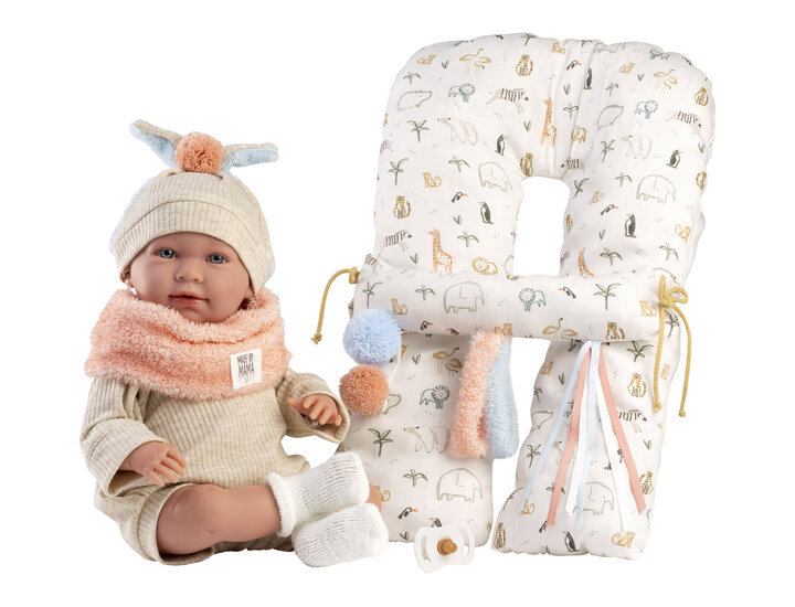 Llorens pop Mimi 42 cm met bumperkussen en winterkleding