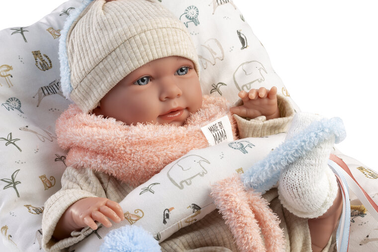 Llorens pop Mimi 42 cm met bumperkussen en winterkleding