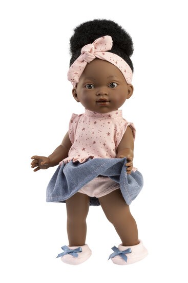 Llorens babypop Zoe 28cm met zachte knuffelstof en outfit