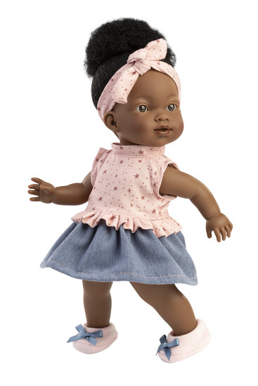 Llorens babypop Zoe 28cm met zachte knuffelstof en outfit