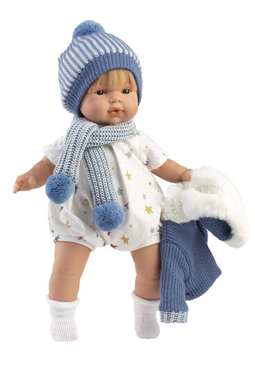 Llorens babypop Sasha 38 cm met winterkleding en accessoires