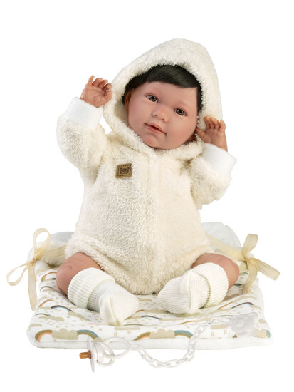 Llorens babypop Sofia 42cm met huilgeluid, slaapzak en speen