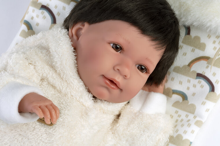 Llorens babypop Sofia 42cm met huilgeluid, slaapzak en speen