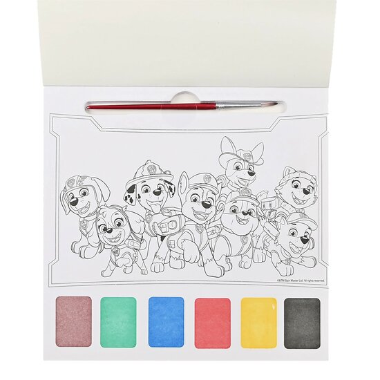 Paw Patrol Waterverf Kleurblok Met Penseel Uitlopend