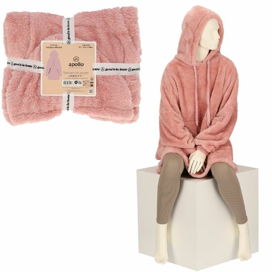 Apollo Huggle Hoodie Multi Pink OS