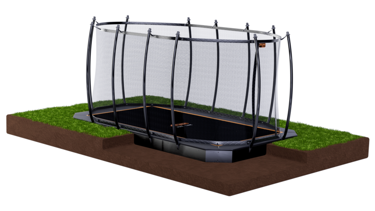 Avyna Trampoline FlatLevel 520x305 (352) met net | Zwart